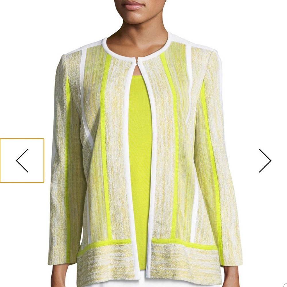 (BRAND NEW) Misook Open-Front Melange Jacket